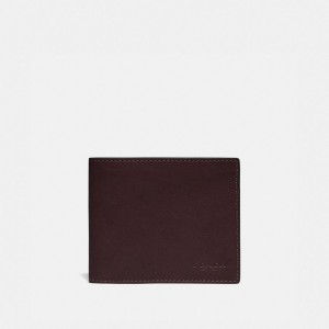 Coach 3 In 1 Wallet Calf Leather/Mahogany Brown | COH866695