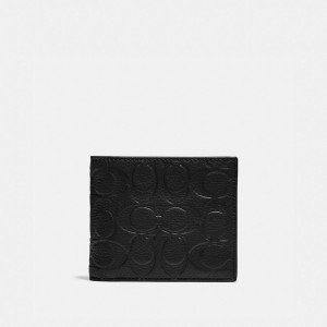 Coach 3 In 1 Wallet In Signature Leather Pebble Leather/Black | COH866718