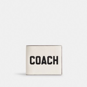 Coach 3 In 1 Wallet With Graphic Polished Pebble Leather/Chalk Multi | COH866723