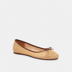 Coach Abigail Flat Natural/Saddle | COH865802