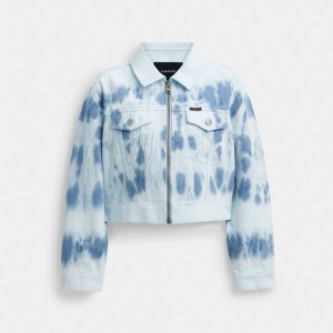 Coach Acid Wash Denim Jacket Blue Multi | COH865945