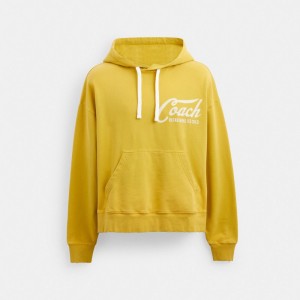 Coach Americana Hoodie Yellow | COH866900