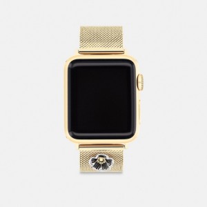 Coach Apple Watch® Strap, 38 Mm, 40 Mm And 41 Mm Gold | COH866243