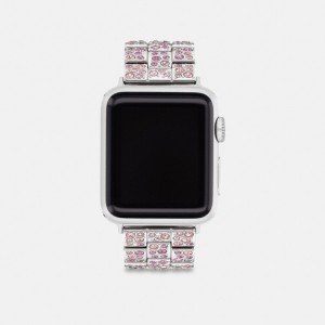 Coach Apple Watch® Strap, 38 Mm, 40 Mm And 41 Mm Blush | COH866268