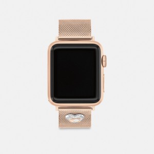 Coach Apple Watch® Strap, 38 Mm, 40 Mm And 41 Mm Rose Gold | COH866286