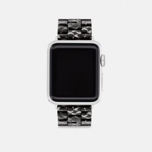 Coach Apple Watch® Strap, 38 Mm, 40 Mm And 41 Mm Black Signature | COH866963
