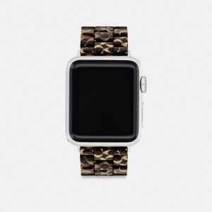 Coach Apple Watch® Strap, 38 Mm, 40 Mm And 41 Mm Signature Tortoise | COH866966