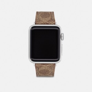 Coach Apple Watch® Strap, 38 Mm And 40 Mm Tan | COH866245