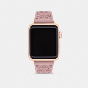 Coach Apple Watch® Strap, 38 Mm And 40 Mm Blush | COH866270