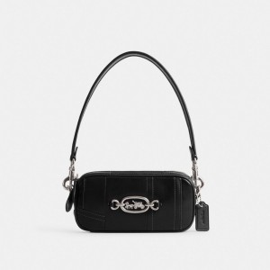 Coach Avery Shoulder Bag In Patchwork Silver/Black | COH864890