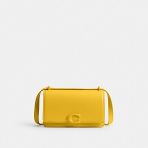 Coach Bandit Crossbody Bag Calf Leather/Silver/Canary | COH865257