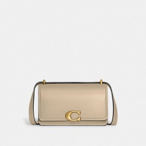 Coach Bandit Crossbody Bag Luxe Refined Calf Leather/Brass/Ivory | COH864961