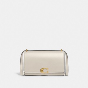 Coach Bandit Shoulder Bag Luxe Refined Calf Leather/Brass/Ivory | COH865348