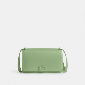 Coach Bandit Shoulder Bag Refined Calf Leather/Silver/Pale Pistachio | COH864915