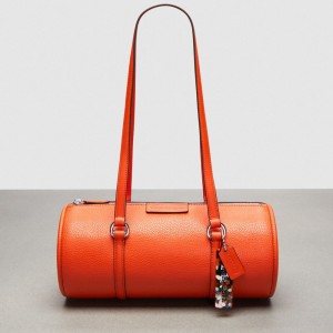 Coach Barrel Bag In Pebbled Coachtopia Leather Sun Orange | COH864727