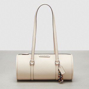 Coach Barrel Bag In Pebbled Coachtopia Leather Cloud | COH864783