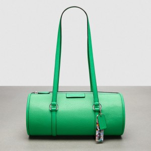 Coach Barrel Bag In Pebbled Coachtopia Leather Electric Kelp | COH864734