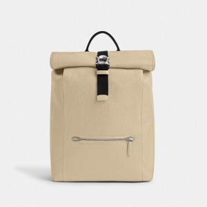 Coach Beck Roll Top Backpack Ivory | COH865471
