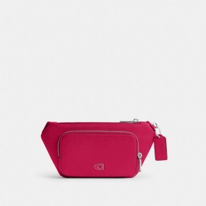 Coach Belt Bag With Signature Canvas Interior Detail Dragon Fruit | COH865189