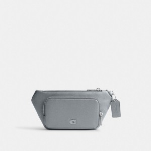 Coach Belt Bag With Signature Canvas Interior Detail Grey Blue | COH865239