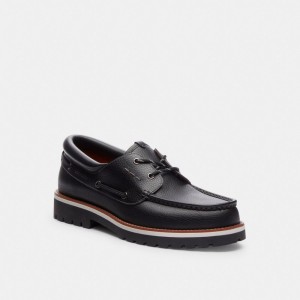 Coach Benson Boat Shoe Black | COH866823