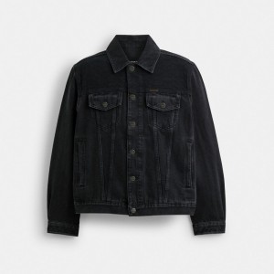 Coach Black Denim Jacket In Organic Cotton Black | COH866873