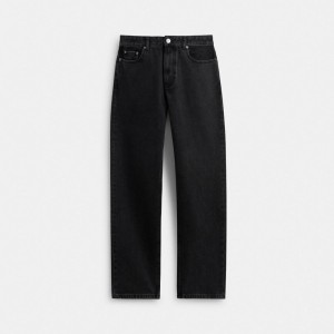 Coach Black Taper Jeans In Organic Cotton Black | COH866946