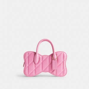 Coach Bow Bag With Quilting B4/Vivid Pink | COH865358