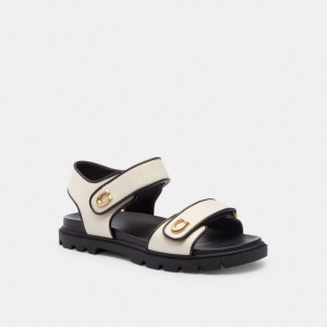 Coach Brynn Sandal Chalk/Black | COH865899