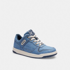 Coach C201 Low Top Sneaker Indigo Denim | COH865843