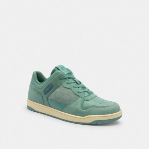 Coach C201 Sneaker In Signature Canvas Jacquard Aquamarine | COH866811