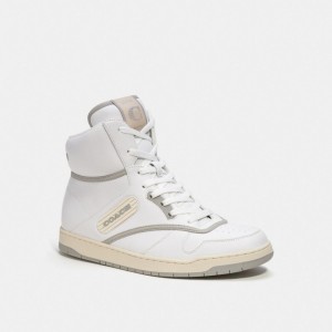 Coach C202 High Top Sneaker Optic White | COH866791
