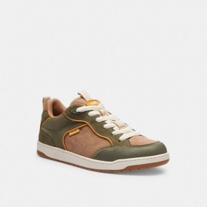 Coach C203 Sneaker In Signature Canvas Army Green | COH866779