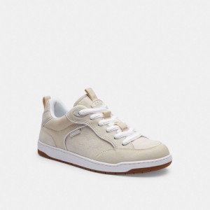 Coach C203 Sneaker In Signature Canvas Chalk | COH866785