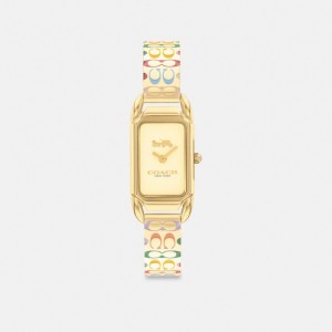 Coach Cadie Watch, 17.5 Mm X 28.5 Mm Rainbow/Gold | COH866275