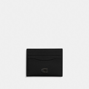 Coach Card Case Crossgrain Leather/Black | COH866768