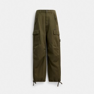 Coach Cargo Pants In Organic Cotton Green | COH866051