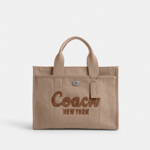 Coach Cargo Tote Canvas/Silver/Dark Natural | COH865055