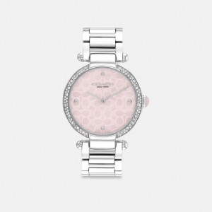 Coach Cary Watch, 34 Mm Stainless Steel/Pink | COH866279