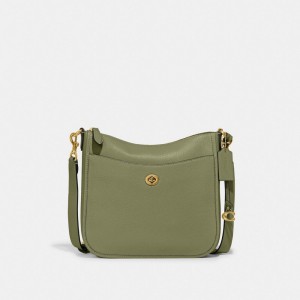 Coach Chaise Crossbody Bag Brass/Moss | COH865402