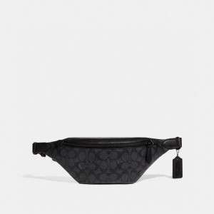 Coach Charter Belt Bag 7 In Signature Canvas Canvas/Charcoal | COH865444