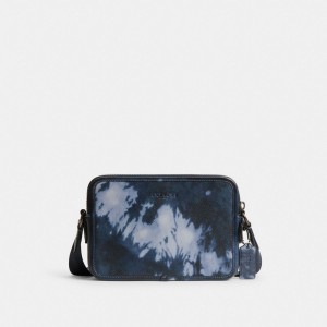 Coach Charter Crossbody Bag 24 With Tie Dye Print Midnight Navy Multi | COH866618
