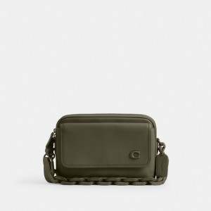 Coach Charter Flap Crossbody 24 Army Green | COH866614