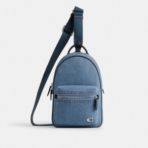 Coach Charter Pack Denim/Indigo Denim | COH866513