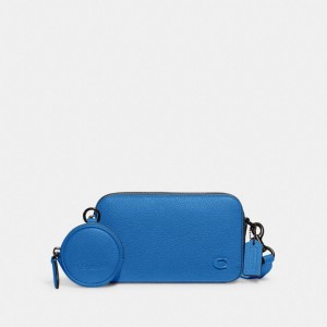 Coach Charter Slim Crossbody Polished Pebble Leather/Blueberry | COH866540