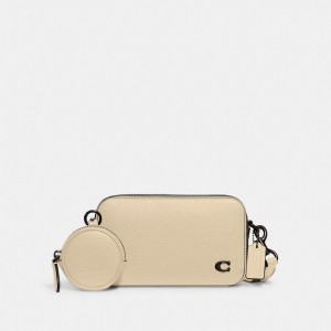 Coach Charter Slim Crossbody Polished Pebble Leather/Ivory | COH866544