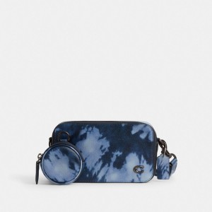Coach Charter Slim Crossbody With Tie Dye Print Midnight Navy Multi | COH866602