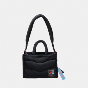 Coach Coachtopia Loop Mini Puffy Tote Black | COH866631