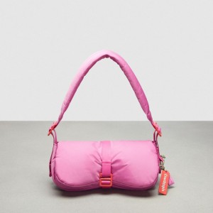 Coach Coachtopia Loop Puffy Wavy Dinky Bag Recycled Polyester/Bright Magenta | COH864846