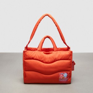 Coach Coachtopia Loop Tote With Wavy Quilting Sun Orange | COH866624